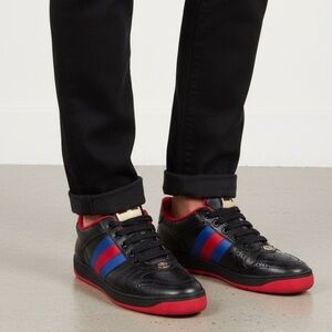 NEW Gucci  Black and Red Sneakers